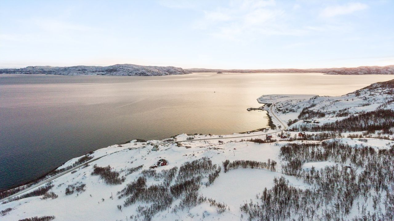 Vinterbilde tatt med drone av Jermundby